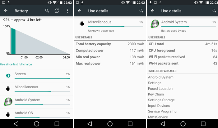 Android L Battery