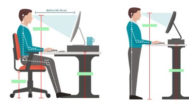طرز صحیح نشستن پشت کامپیوتر چگونه است